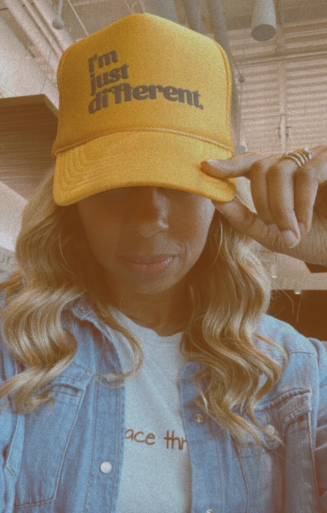 I'm Just Different Trucker Cap (Gold)