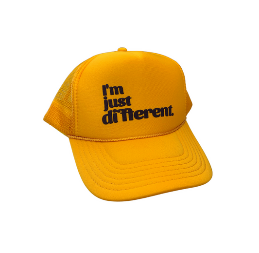 I'm Just Different Trucker Cap (Gold)