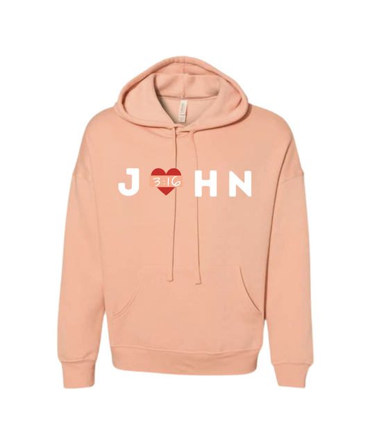 John 3:16 Hoodie (Peach)