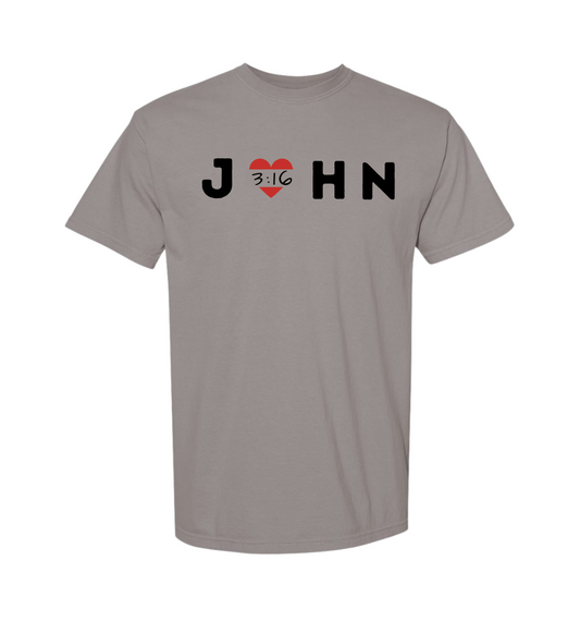 John 3:16 T-Shirt (Gray)