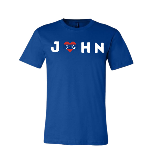 John 3:16 T-Shirt (Blue)